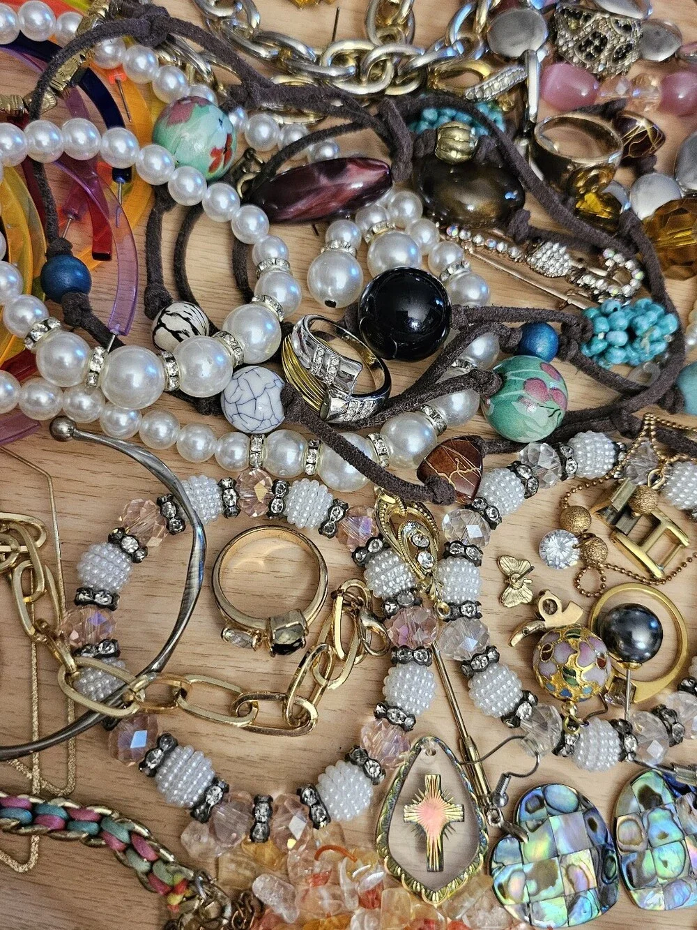 Womens Bulk Jewelry Bundle Lot Collection DIY scrap beads stones costume fashion